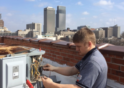 unit repair on roof