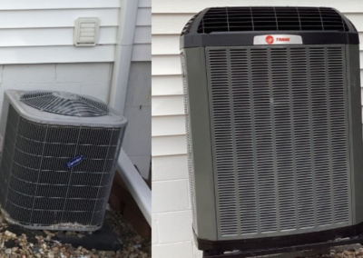 air conditioning installation - before and after