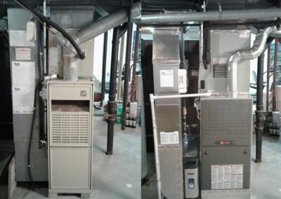 install - before and after